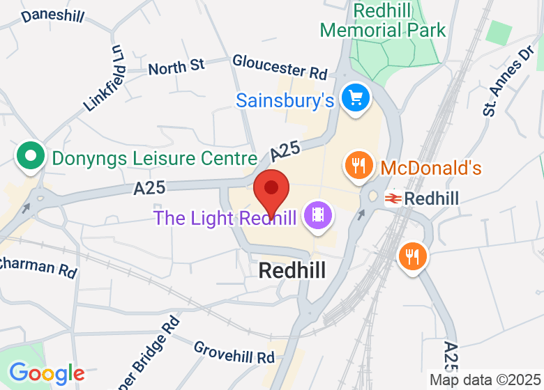 Map showing location of The Belfry Community Stage (outside old M&S)