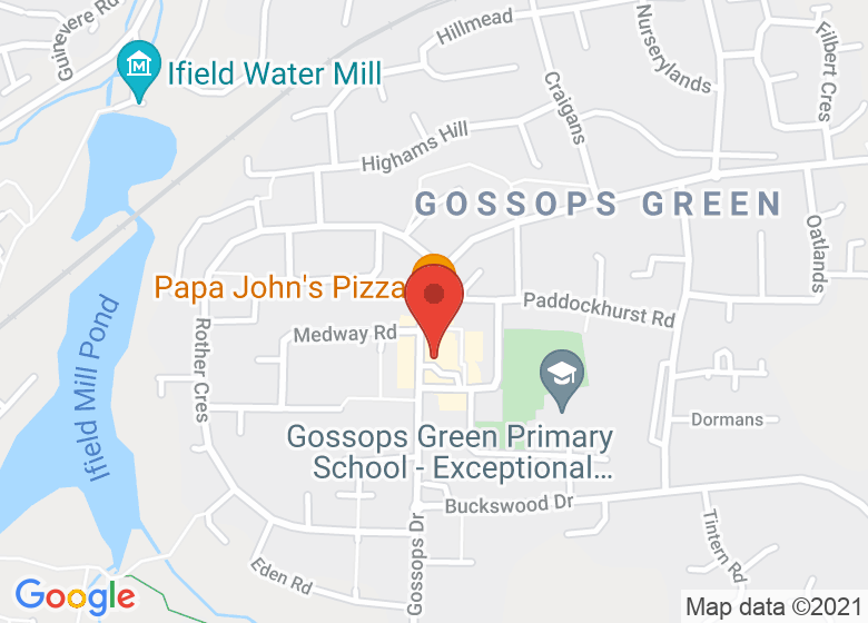 Map showing event location