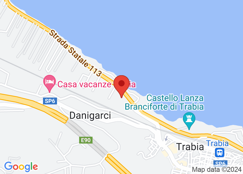 Map showing location of Villa Cecilia Trabia
