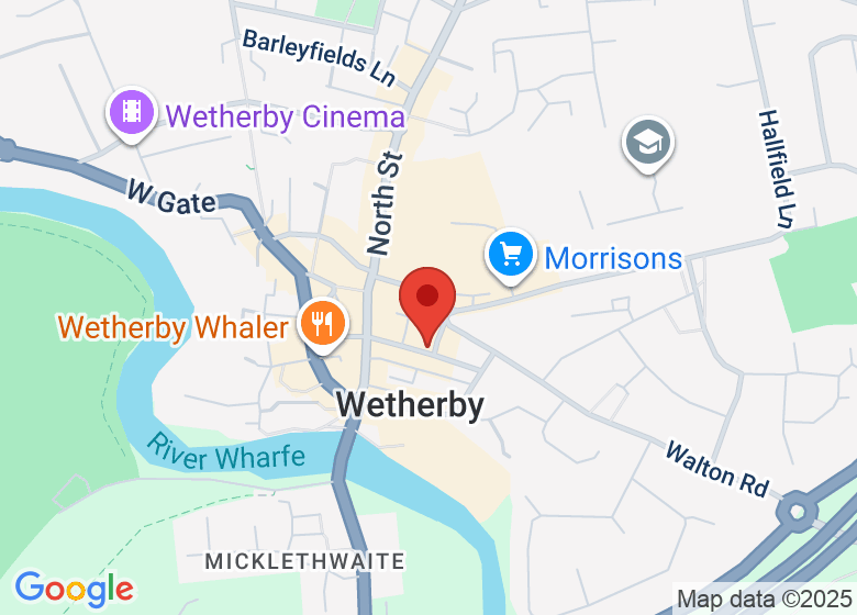 Map showing location of Pure Treatment Rooms