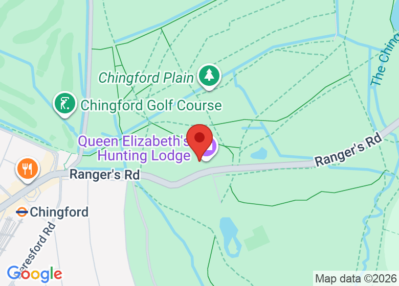 Map showing location of Epping Forest Visitor Centre at Chingford