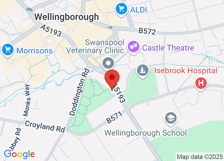 Map showing location of Swanspool Pavilion