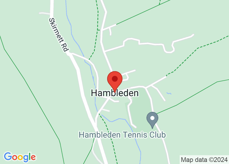 Map showing location of Hambleden Village Hall