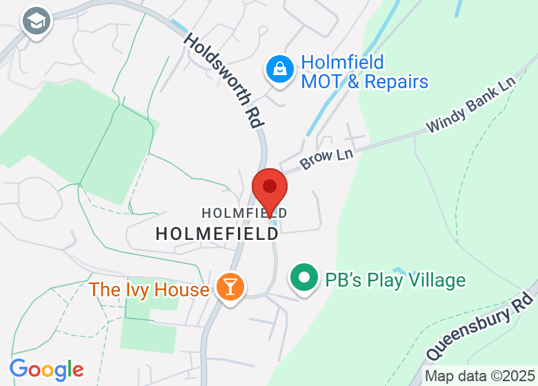Map showing location of Holmfield Mills