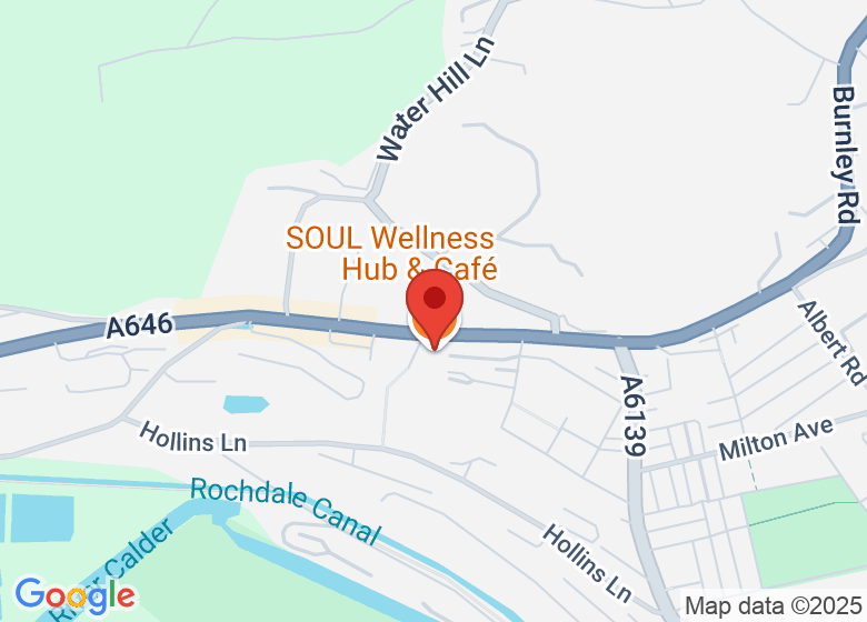 Map showing location of SOUL Wellness Hub & Café