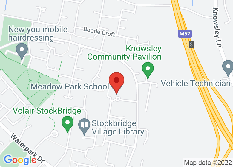 Map showing location of Meadow Park School