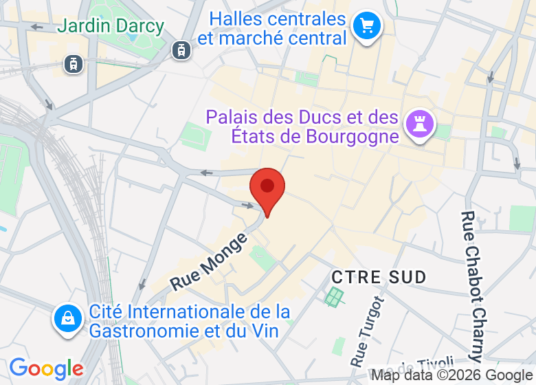 Carte montrant l'emplacement de ESPACE TAO DIJON