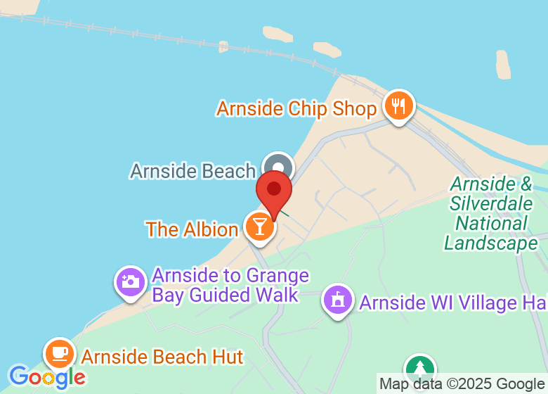 Map showing location of JJ Crossfield's Cafe & Bar Arnside