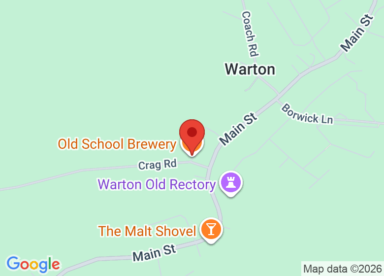 Map showing location of Old School Brewery