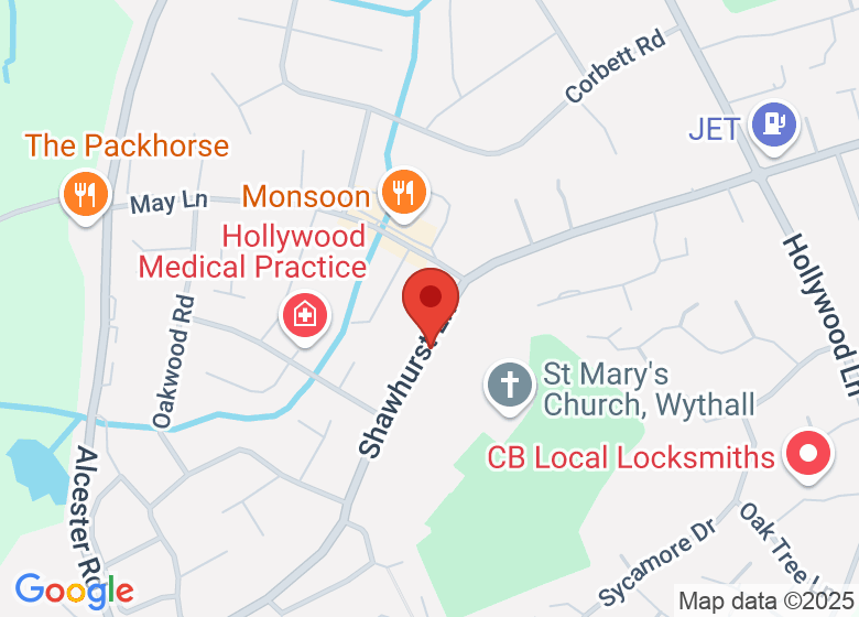 Map showing location of Woodrush Community Hub
