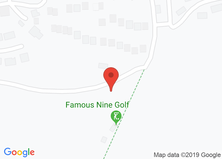 Map showing location of Famous Nine Golf Reception