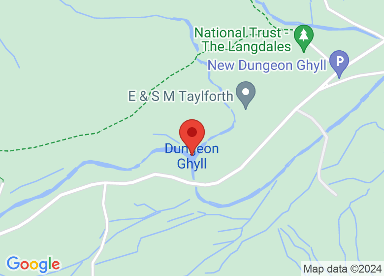 Map showing location of Dungeon Ghyll