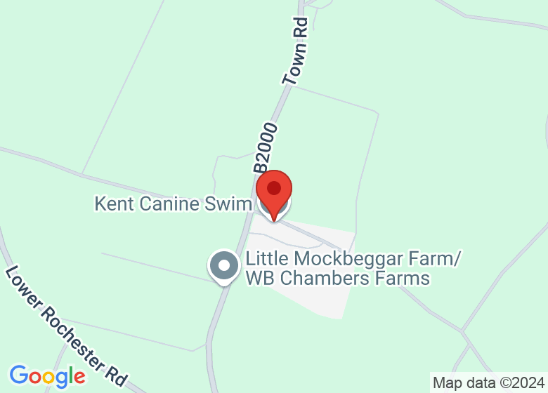 Map showing location of Kent Canine Swim