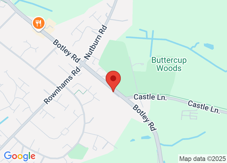 Map showing location of North Baddesley Infant School