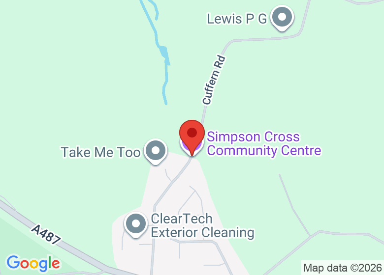 Map showing location of Simpson Cross Community Centre