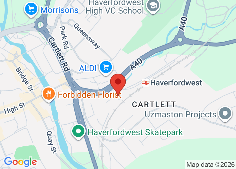 Map showing location of Vision Arts Studios
