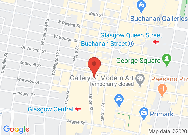Map showing location of pole princess glasgow