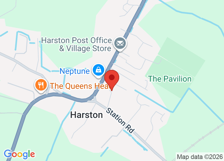 Map showing location of Harston & Newton Community Primary School