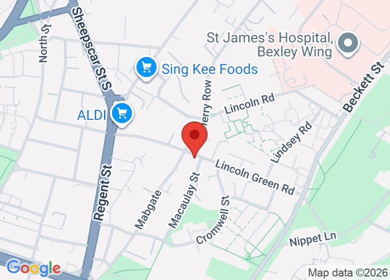 Map showing location of The Dance Studio Leeds