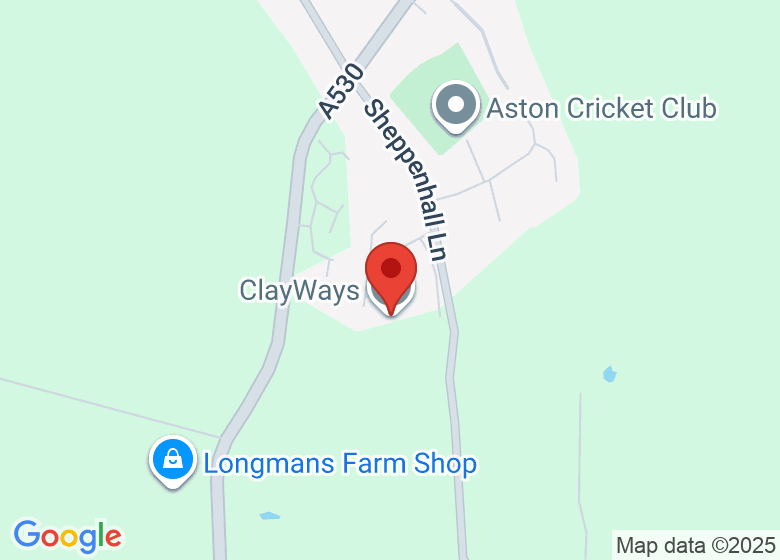 Map showing location of ClayWays