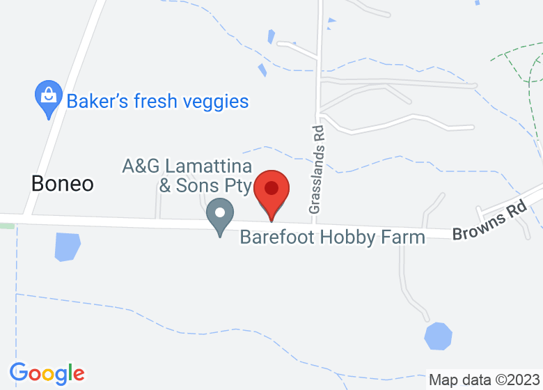 Map showing location of Browns Road Farm