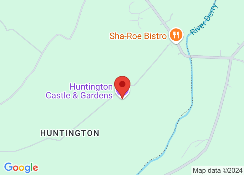 Map showing location of Huntington Castle & Gardens