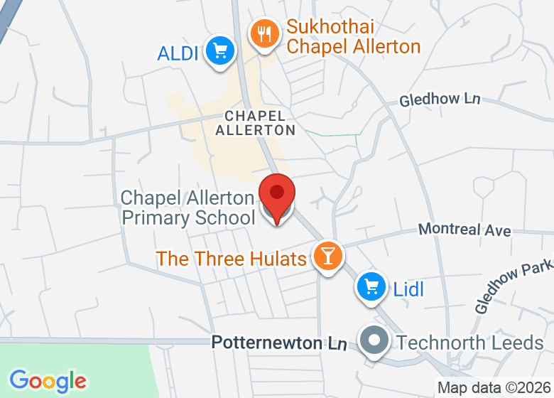 Map showing location of Chapel Allerton Primary School