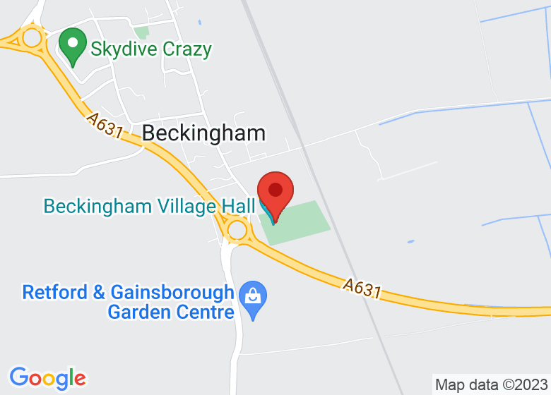 Map showing location of Beckingham Village Hall