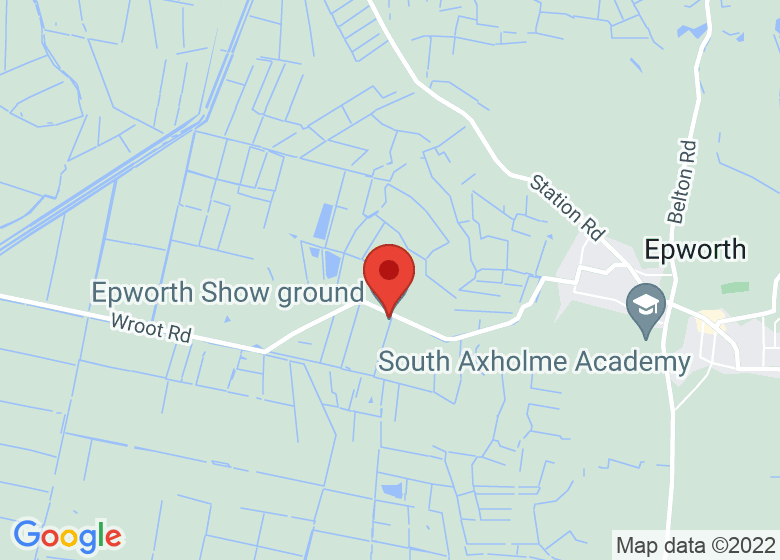 Map showing location of Epworth Showground
