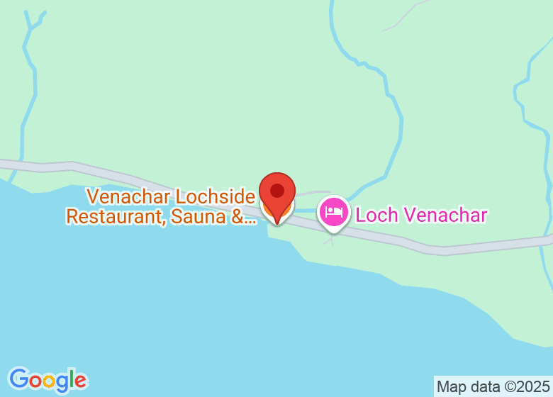 Map showing location of Venachar Lochside Restaurant, Sauna & Weddings