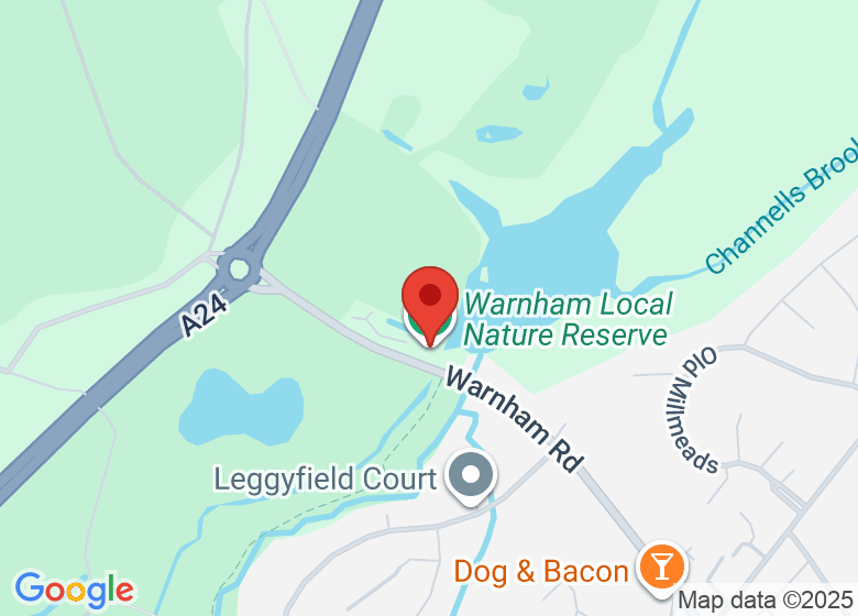 Map showing location of Discovery Hub - Warnham Local Nature Reserve