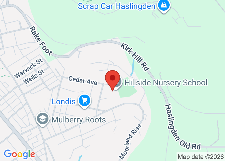 Map showing location of Hillside Nursery School