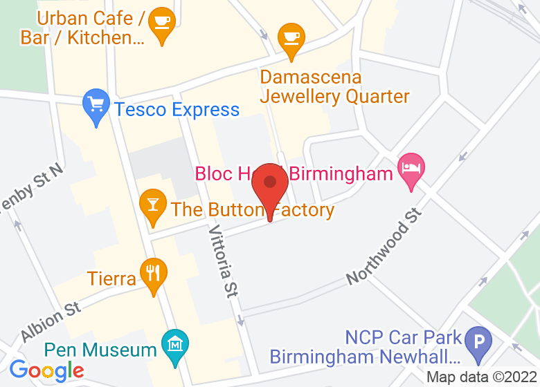 Map showing location of THE YARD HQ 