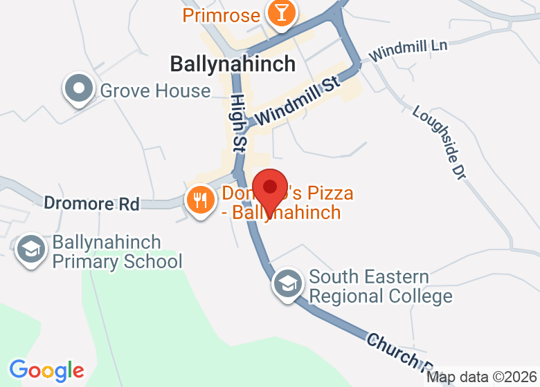 Map showing location of St Patrick's Church Parish Hall
