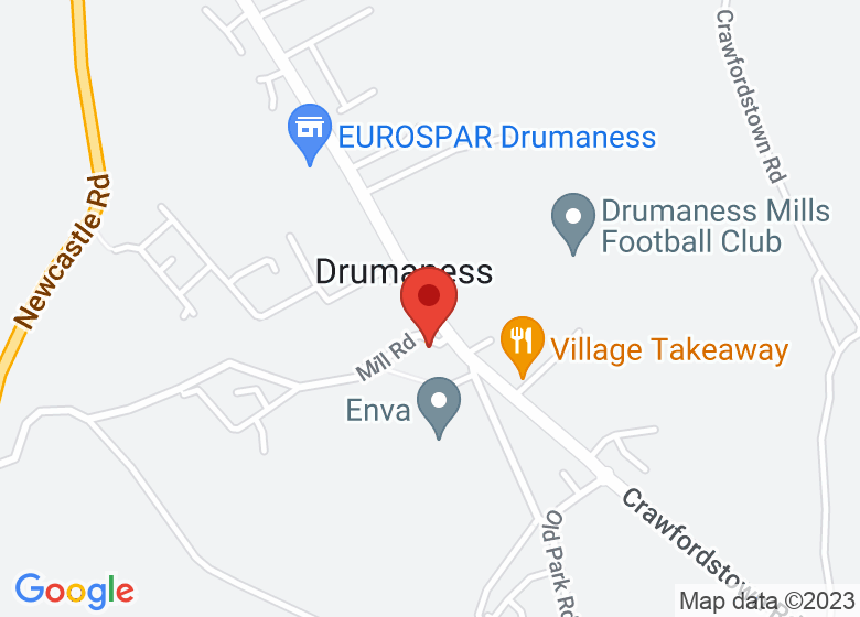 Map showing location of Dan Rice Hall