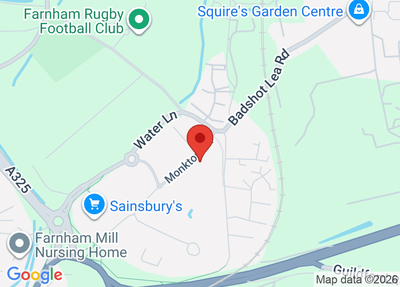 Map showing location of Hurlands Pickleball and Padel Club