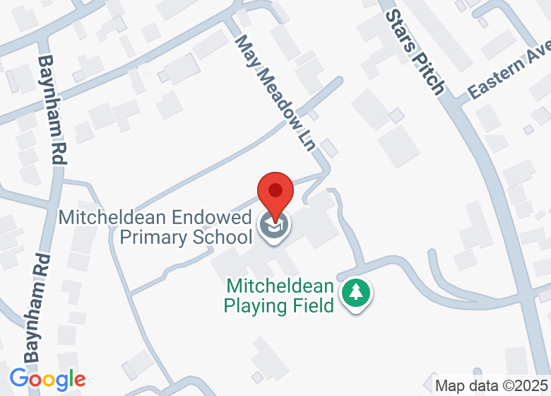 Karta som visar läget för Mitcheldean Endowed Primary School