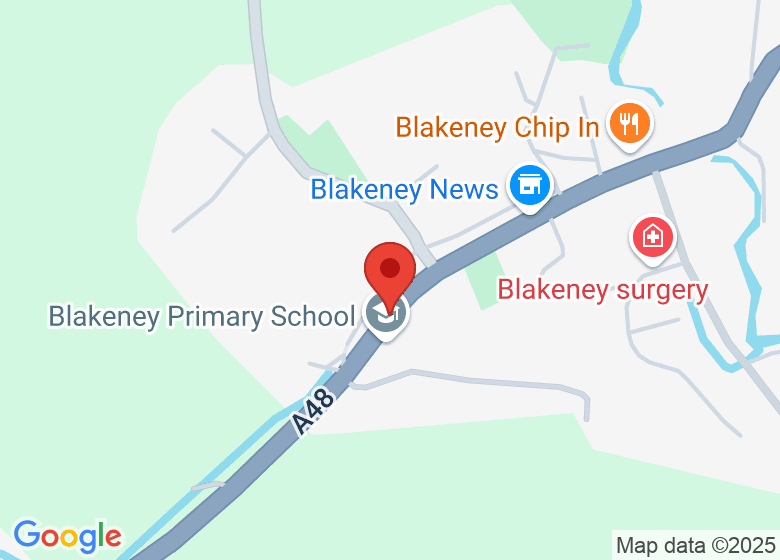 Map showing location of Blakeney Primary School
