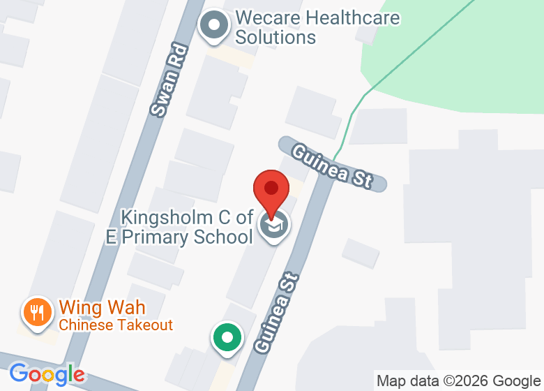 Map showing location of Kingsholm C of E Primary School