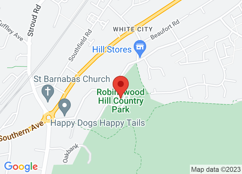 Map showing location of Robinswood Hill Country Park