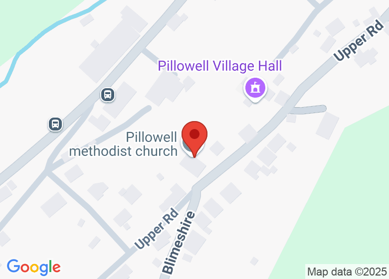 Map showing location of Pillowell Methodist Church