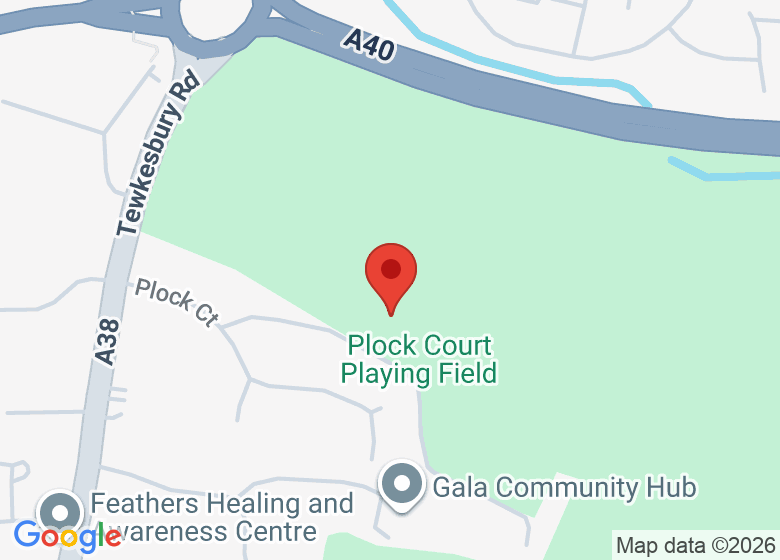 Map showing location of Plock Court Playing Field