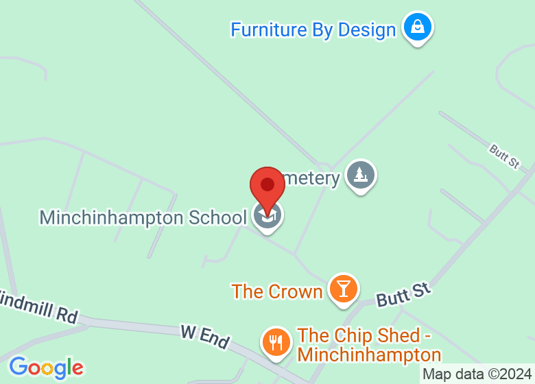 Map showing location of Minchinhampton C of E Primary Academy