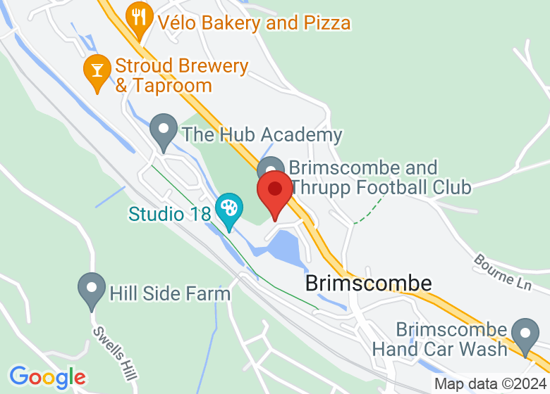 Térkép mutatja a következő helyeket Brimscombe Mills