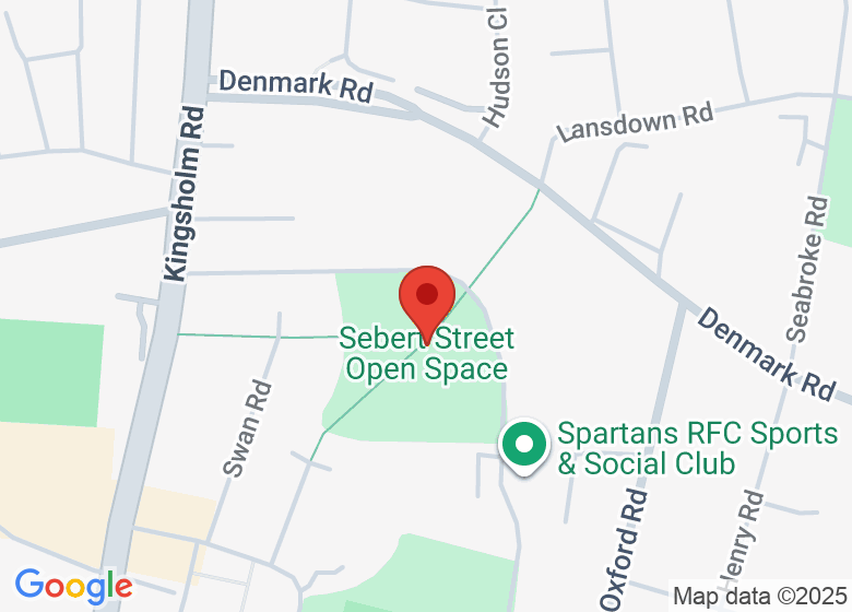 Map showing location of Sebert Street Open Space