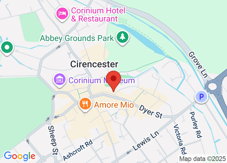 Map showing location of Kids Stuff, Cirencester Grace Network