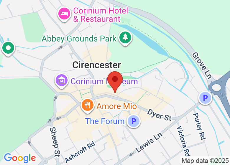 Map showing location of The Long Table Cirencester
