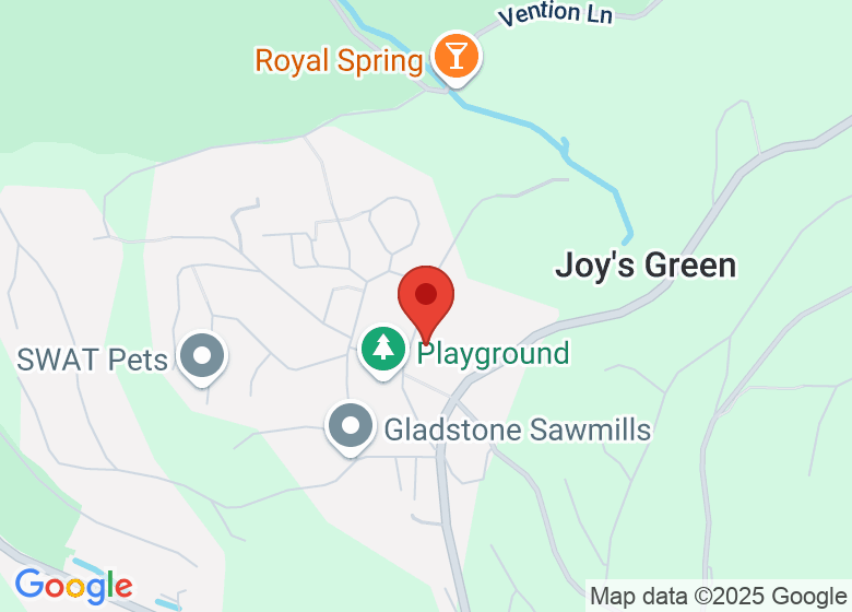 Map showing location of Joy's Green Recreation Ground