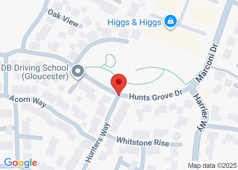 Map showing location of Hunters Way