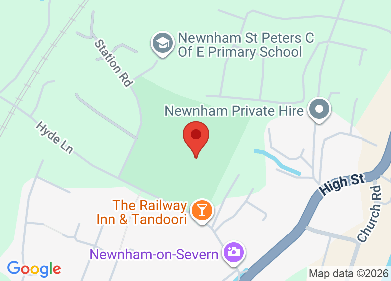 Map showing location of Newnham Playing Field